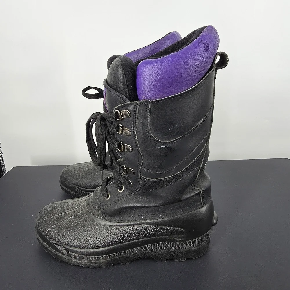 CKX Snowmobile Boots Men’s 7 Black Purple Winter Pac Duck Boots Waterproof
